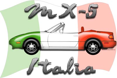 Miata Italia t-shirt, sticker and more