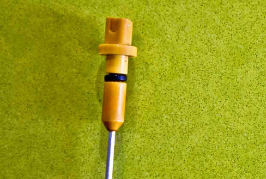 Fixing plastic dipstick handle